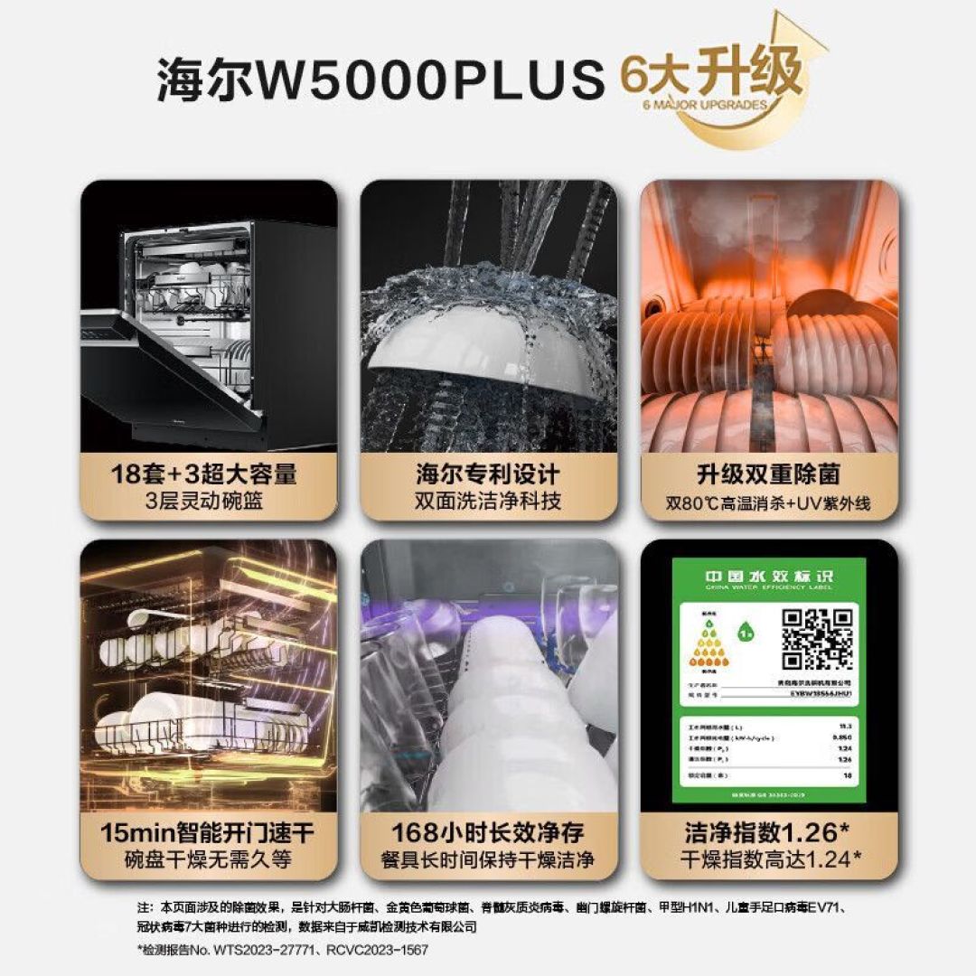 Haier Yunxi W5000Plus double-sided wash dishwasher