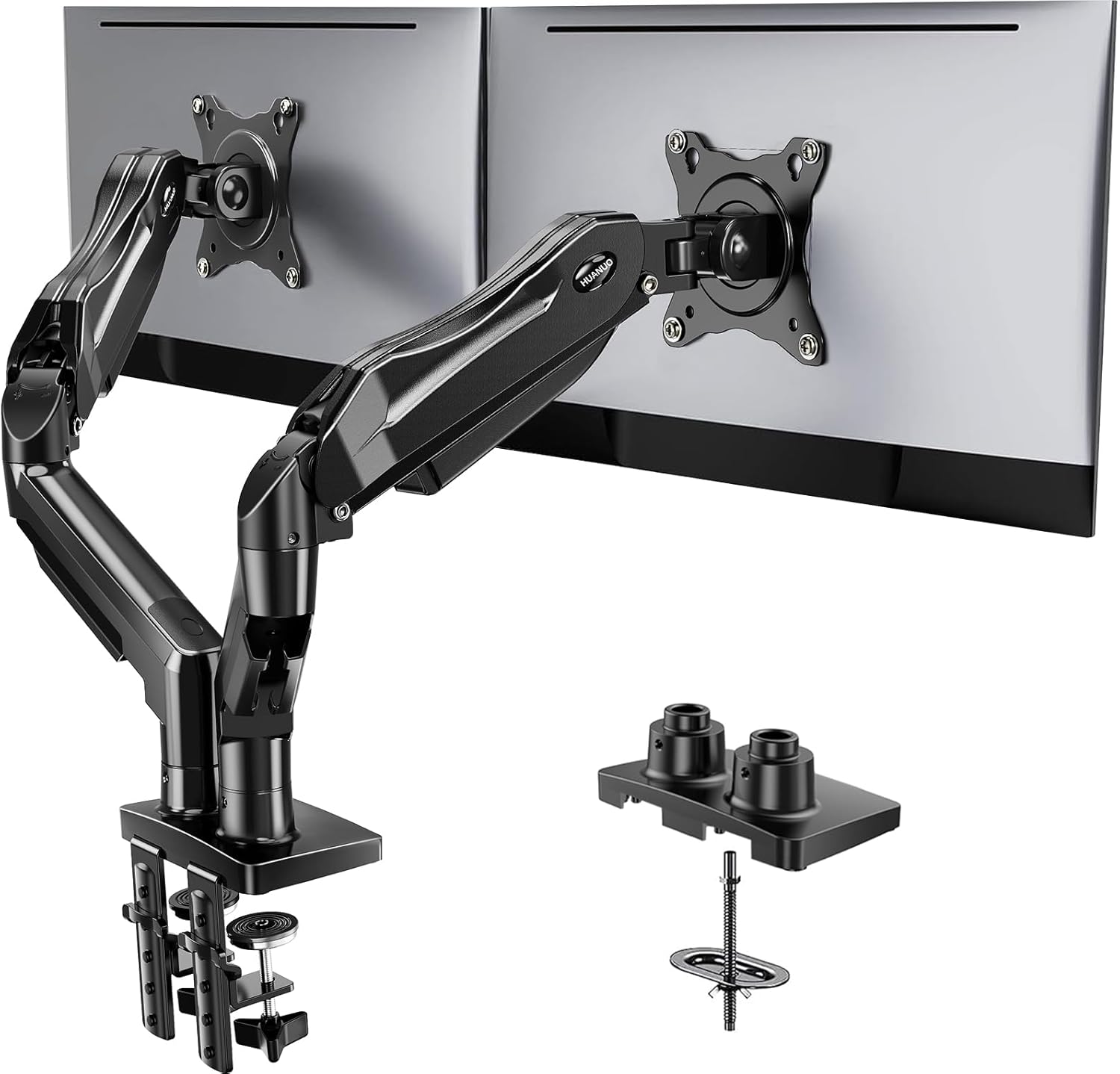Huanuo Dual Monitor Stand Review: Heavy-Duty Gas Spring Arms for ¥389 ($57)