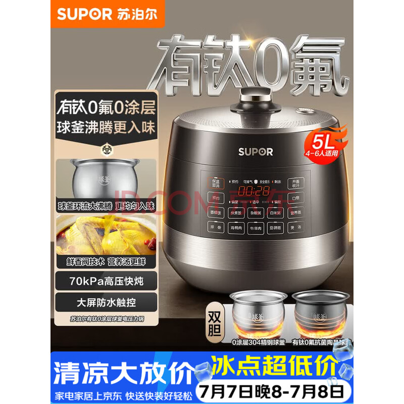 Supor Titanium Ball Pot Electric Pressure Cooker 5L Review: 3 Million+ JD Reviews Analyzed