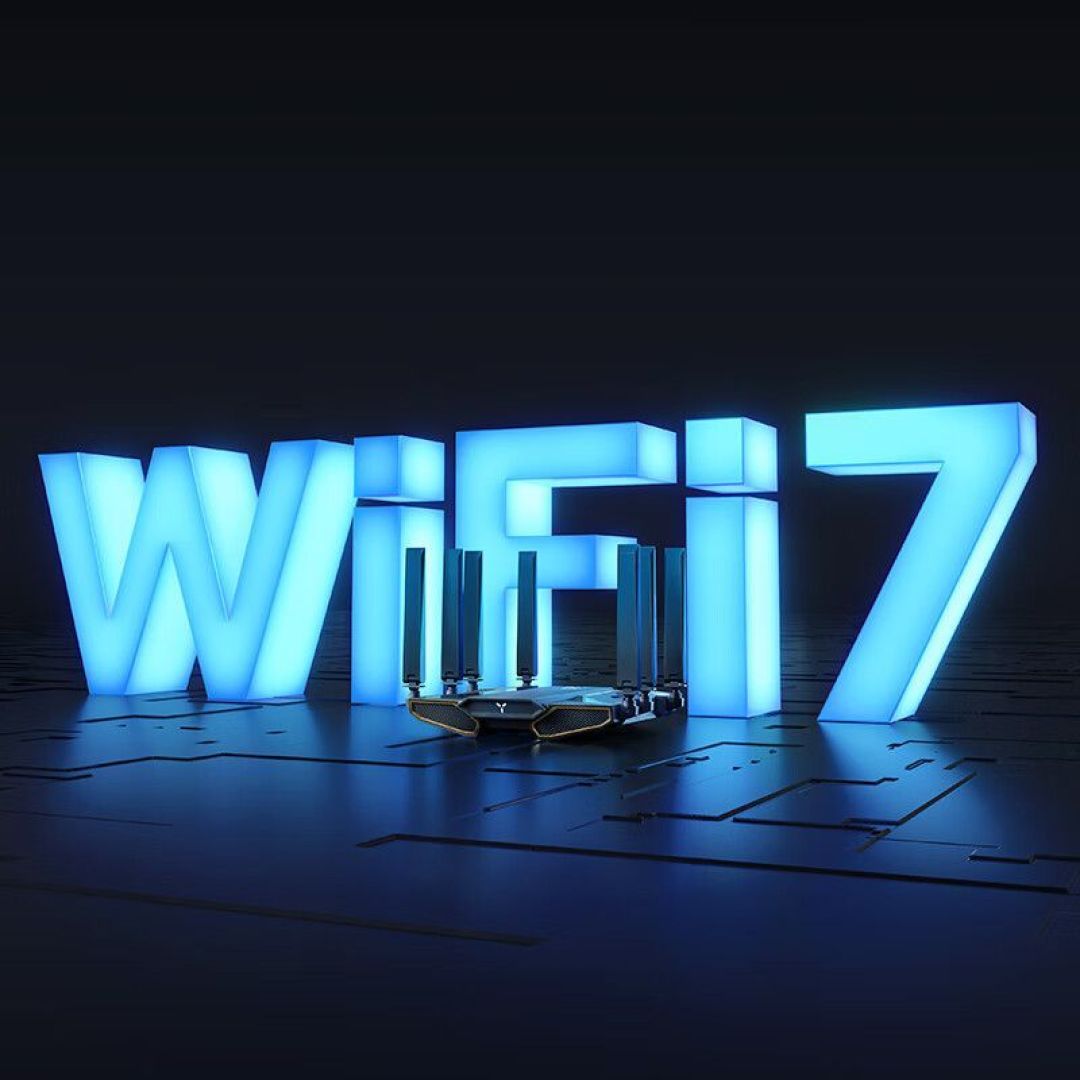 ZTE Wentian BE7200 Pro+ router with its eight antennas